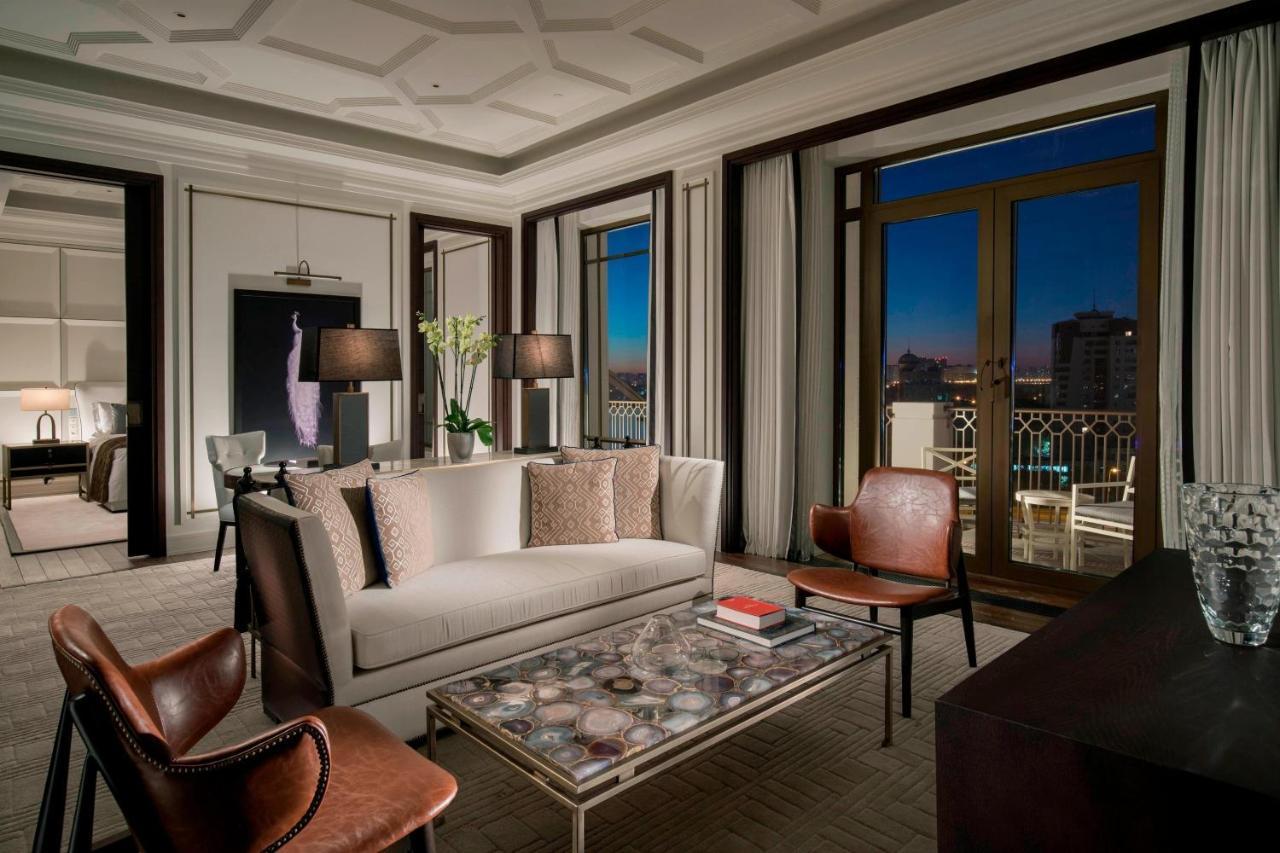 The St. Regis Astana Exterior foto The living room of a suite at The St. Regis Las Vegas